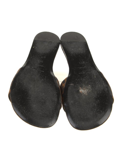 Saint Laurent Satin Animal Print Slides