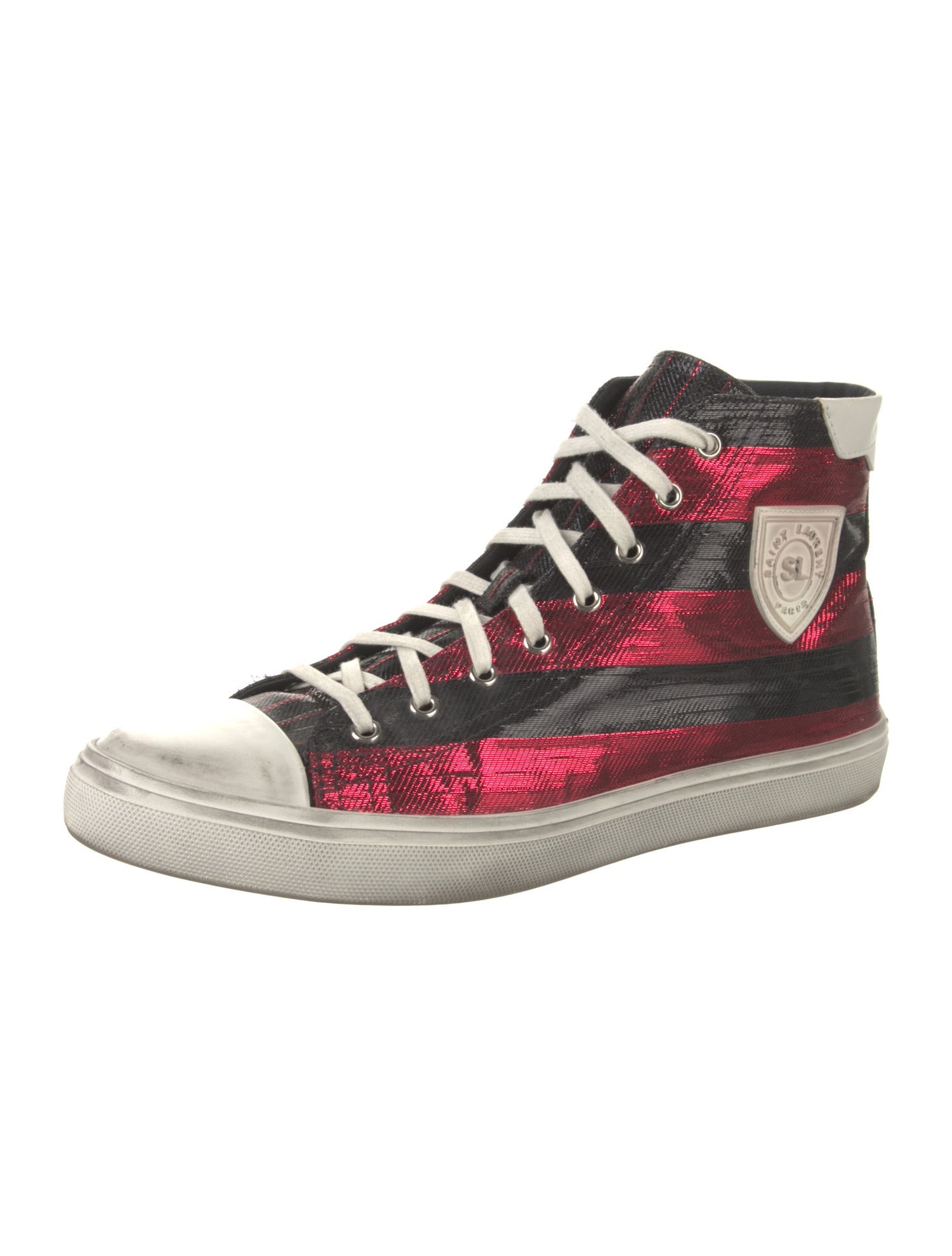 Saint Laurent Striped Sneakers