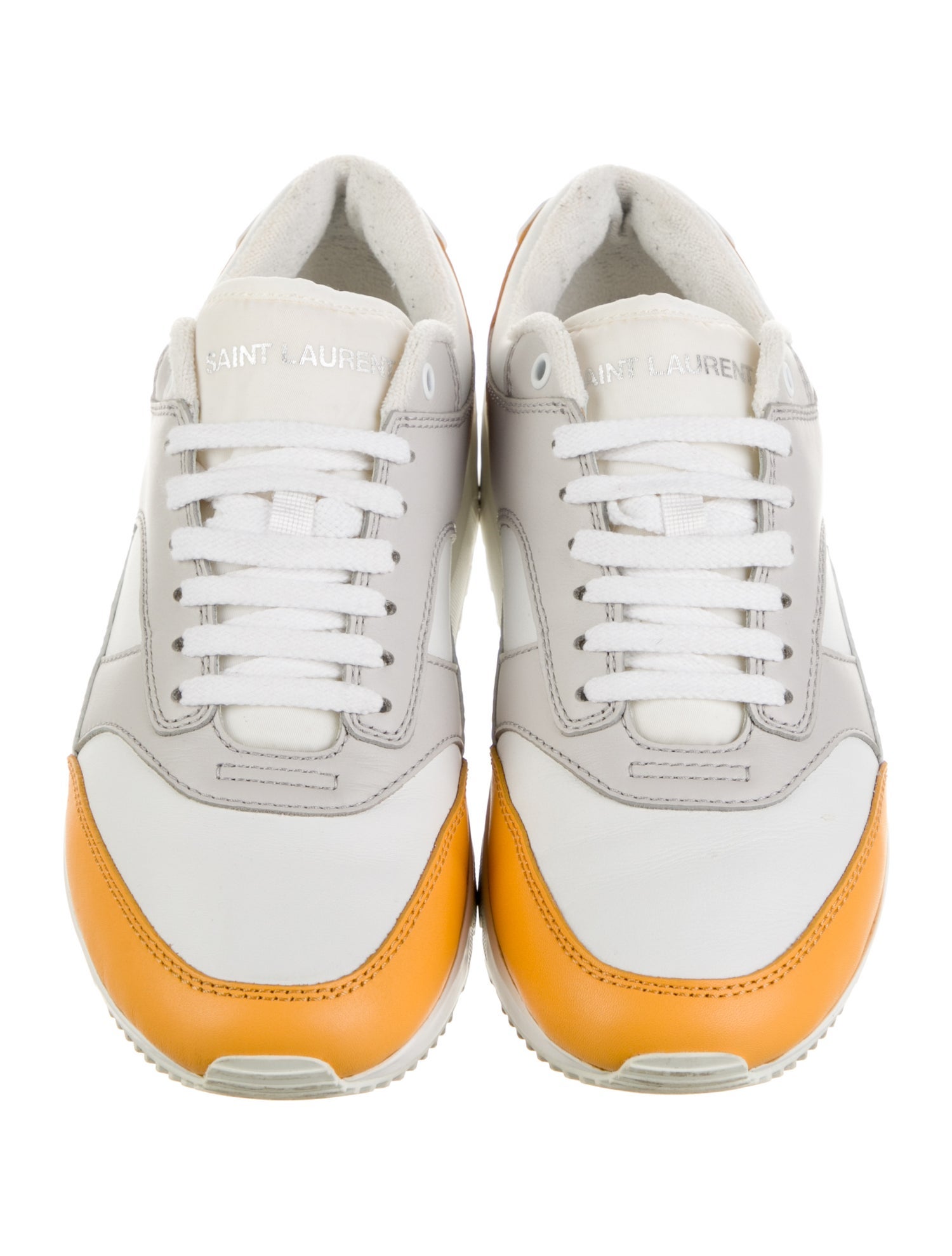 Saint Laurent Nylon Colorblock Pattern Sneakers