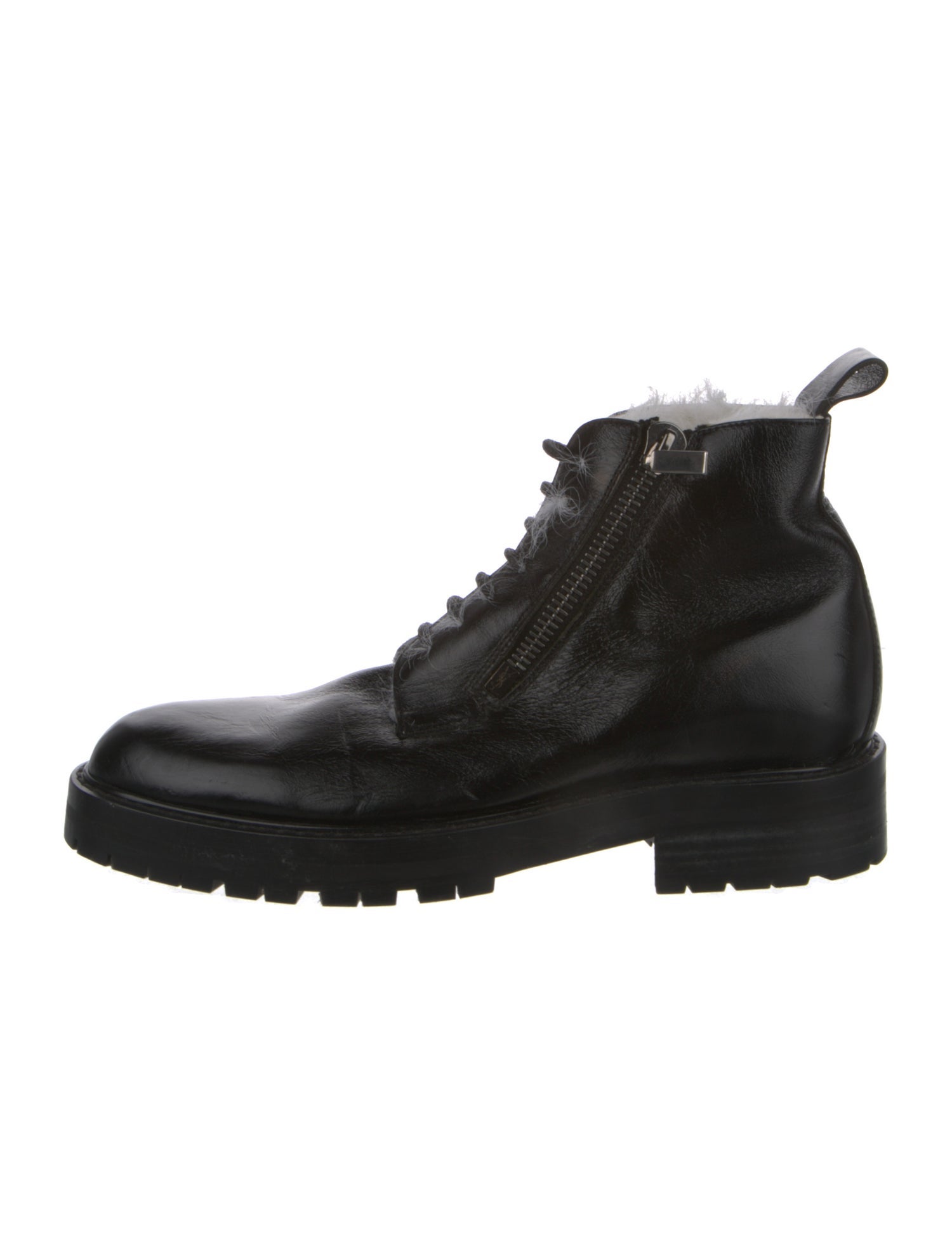 Saint Laurent Leather Combat Boots