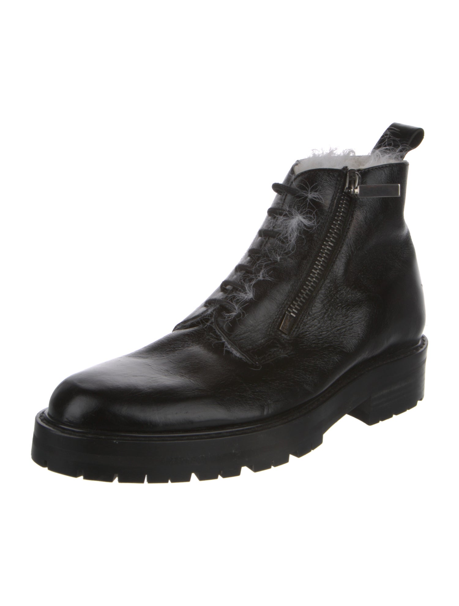 Saint Laurent Leather Combat Boots