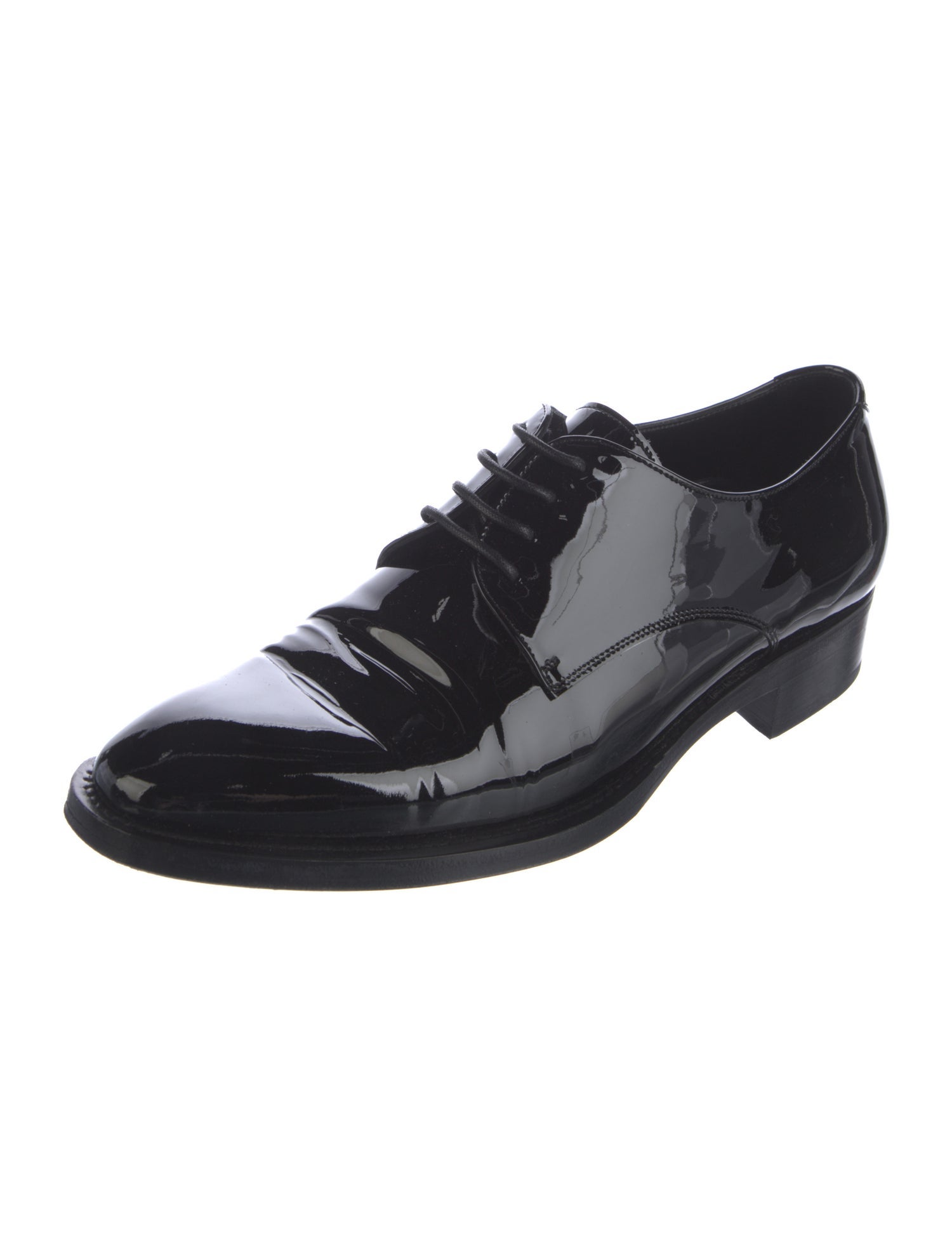 Saint Laurent Patent Leather Grosgrain Trim Oxfords