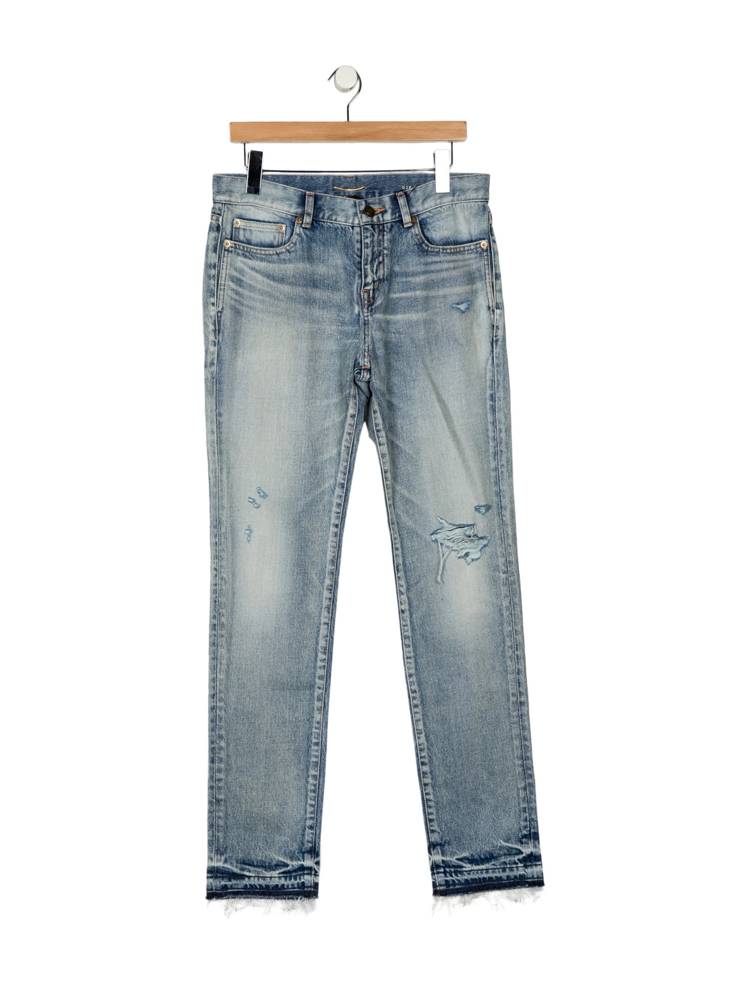 Saint Laurent Mid-Rise Straight Leg Jeans w/ Tags