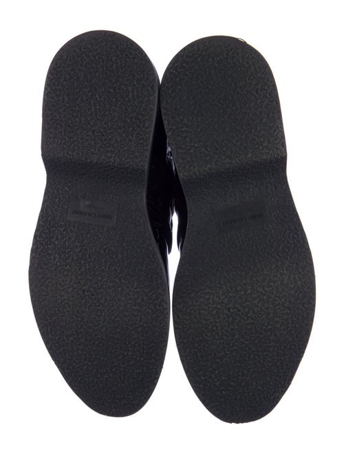 Saint Laurent Patent Leather Animal Print Moccasins