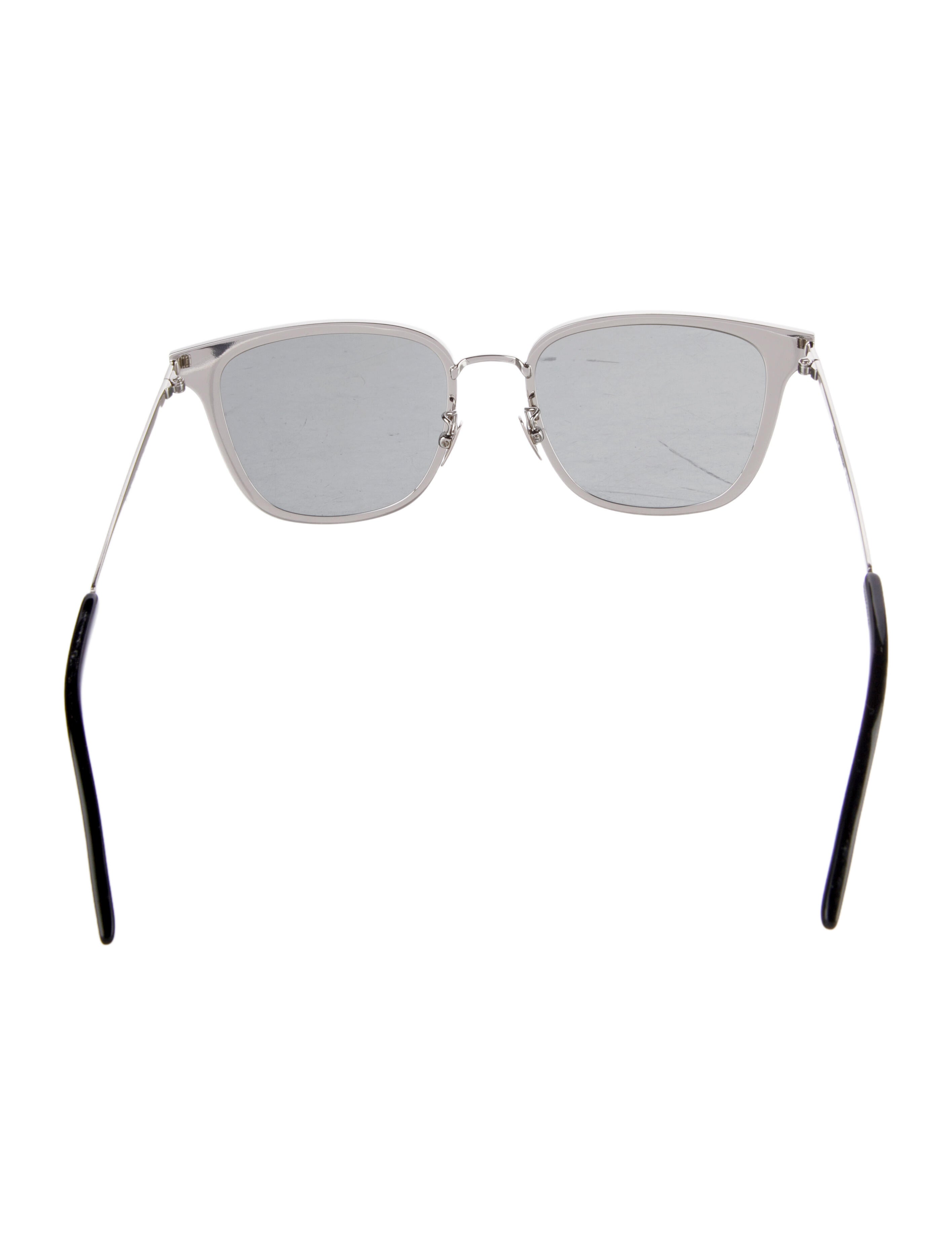 Saint Laurent Square Mirrored Sunglasses