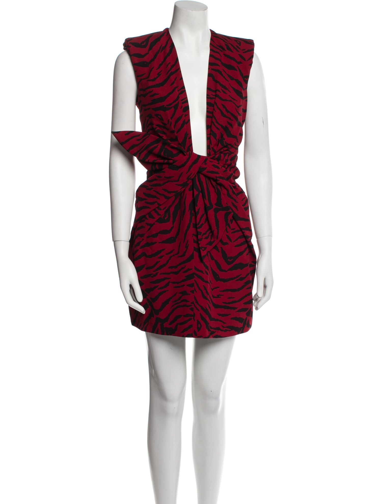 Saint Laurent Animal Print Mini Dress