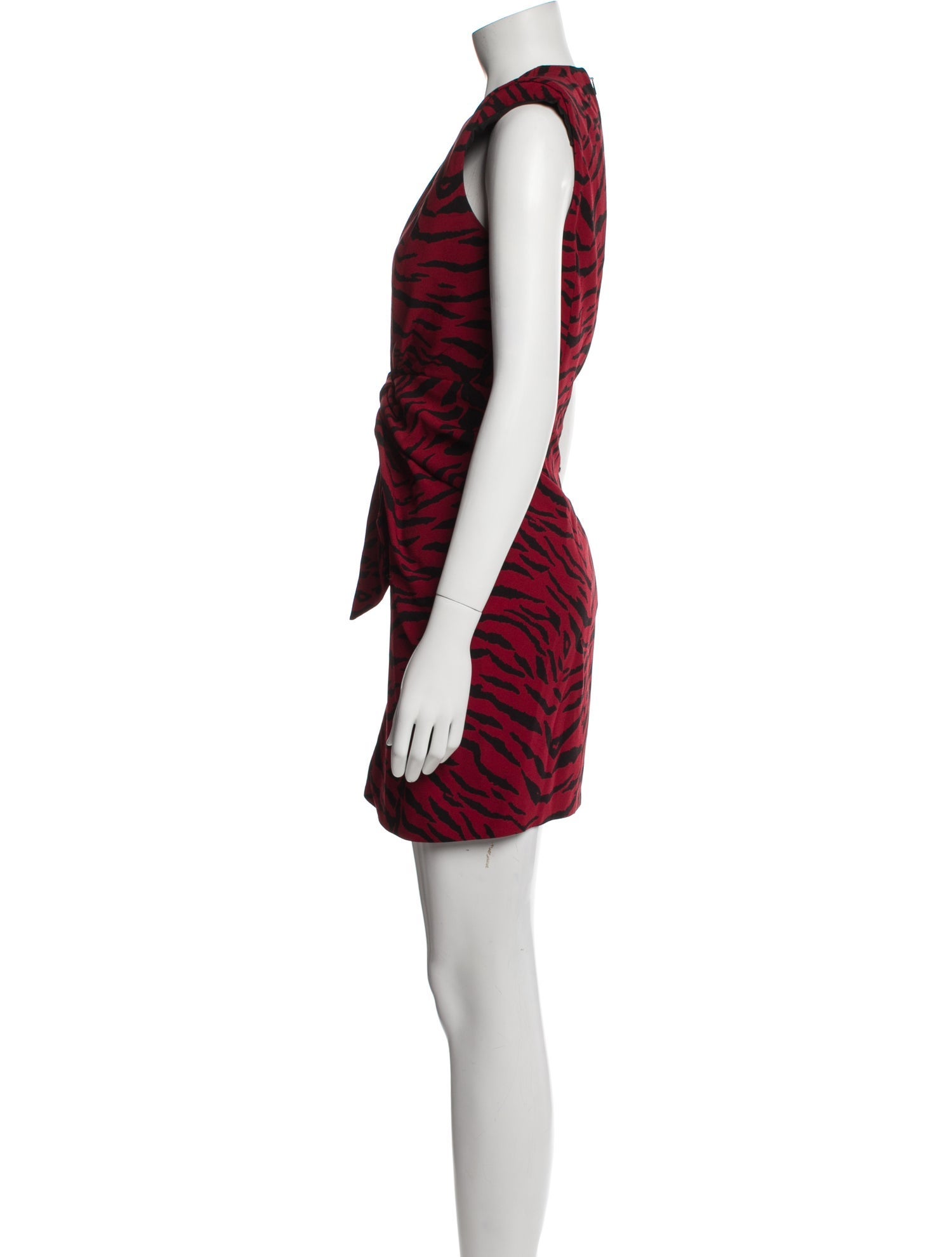 Saint Laurent Animal Print Mini Dress