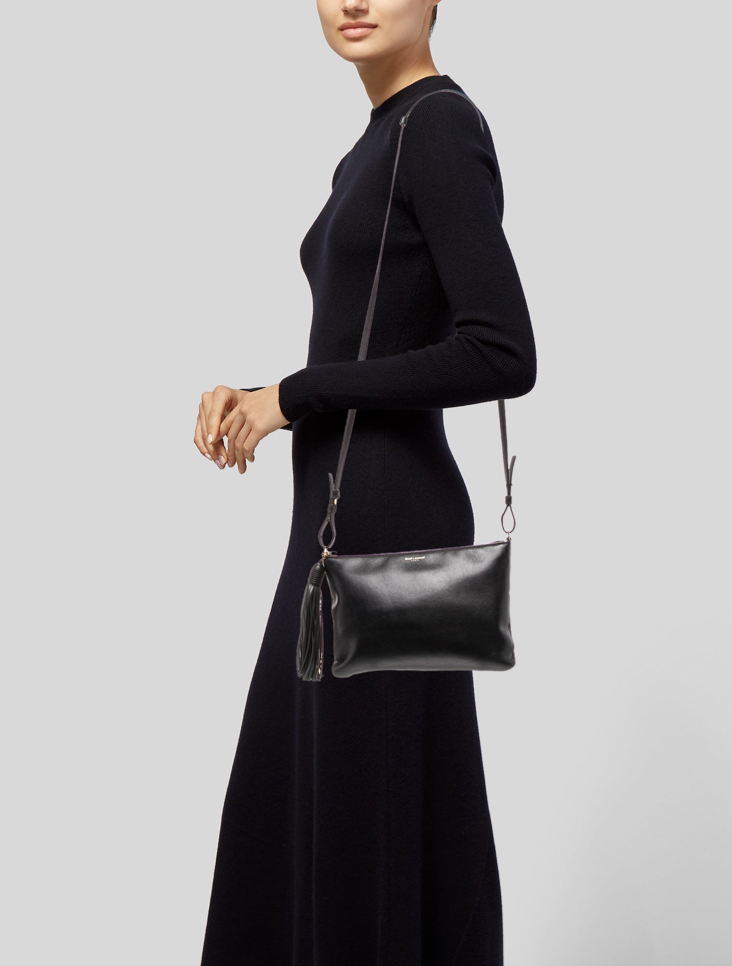 Saint Laurent Leather Crossbody Bag Teen