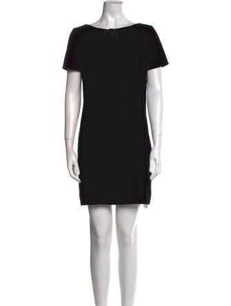 Saint Laurent Bateau Neckline Mini Dress