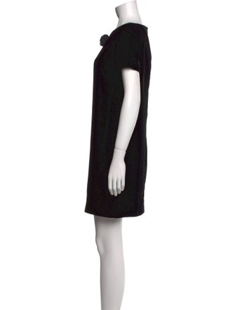 Saint Laurent Bateau Neckline Mini Dress