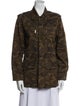 Saint Laurent Camouflage Print Utility Jacket