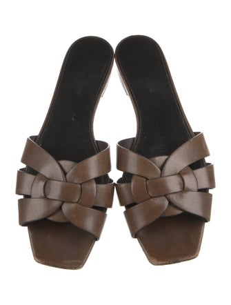 Saint Laurent Leather Slides