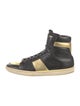 Saint Laurent Leather Colorblock Pattern Sneakers