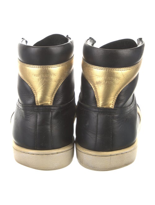 Saint Laurent Leather Colorblock Pattern Sneakers