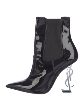 Saint Laurent Patent Leather Chelsea Boots