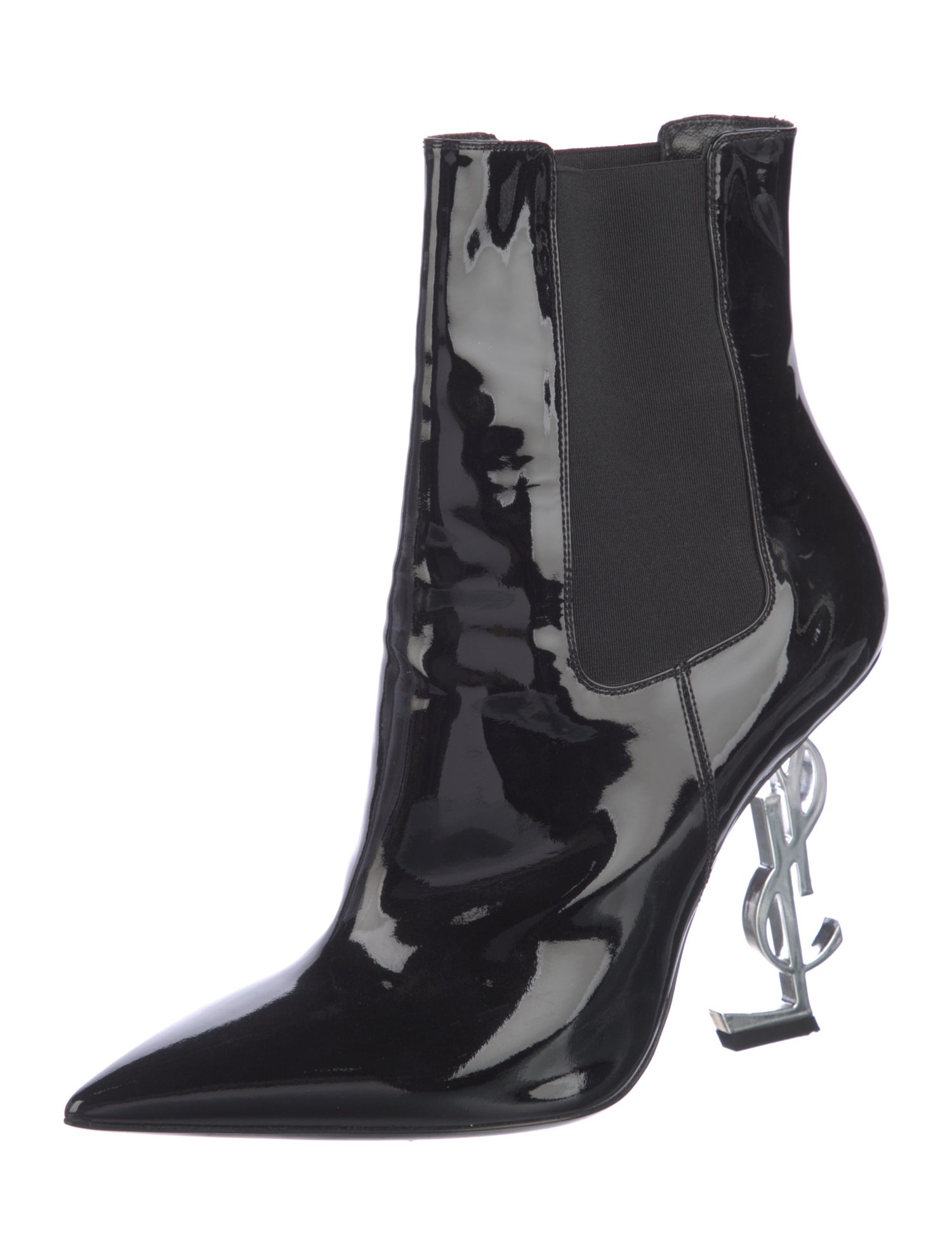 Saint Laurent Patent Leather Chelsea Boots
