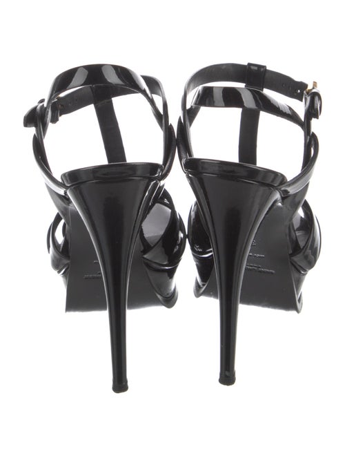 Saint Laurent Patent Leather T-Strap Sandals