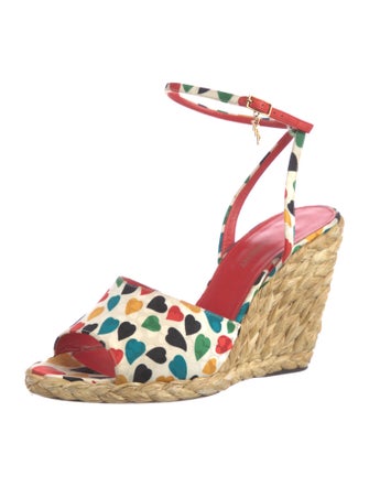 Saint Laurent Satin Printed Espadrilles