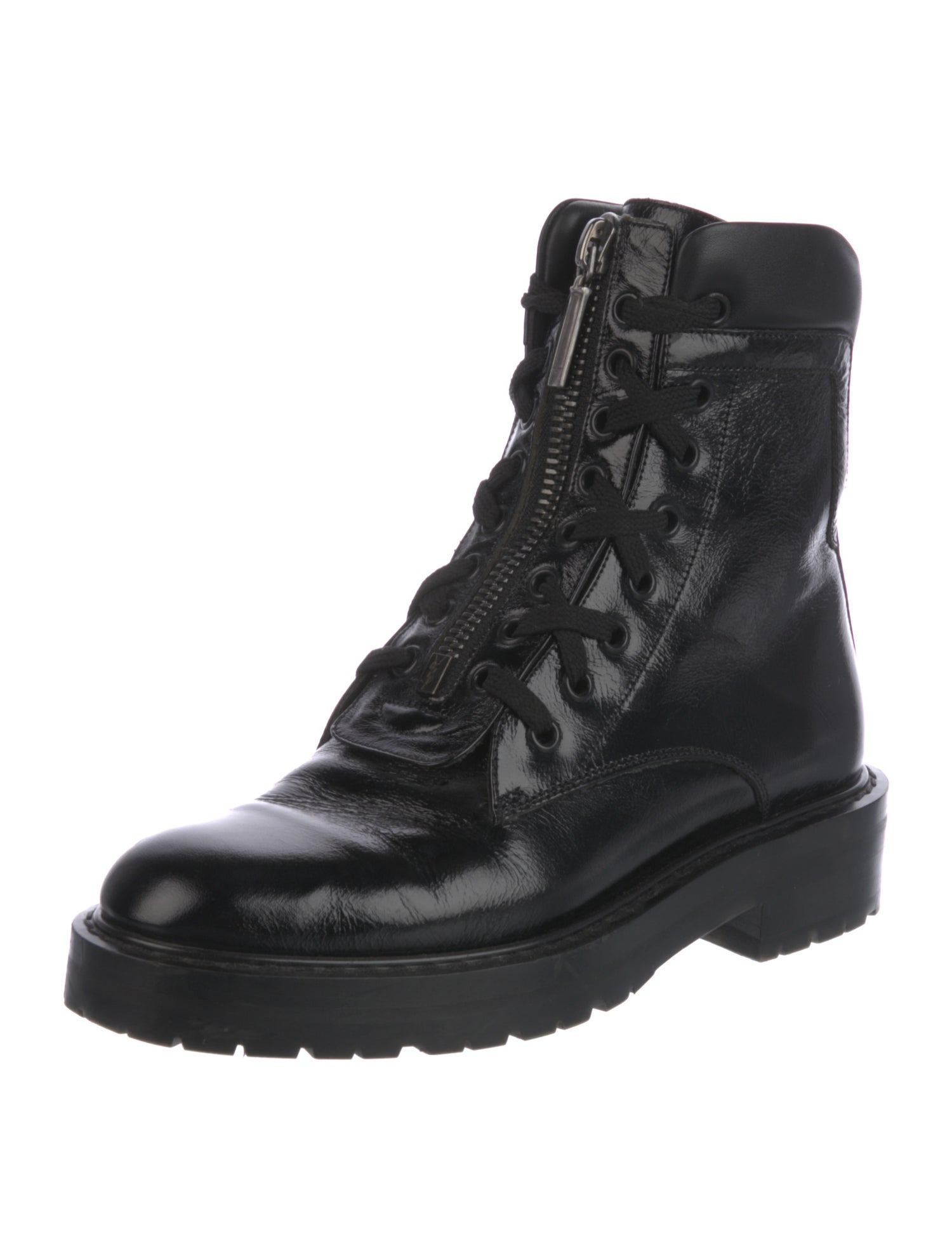 Saint Laurent Leather Combat Boots