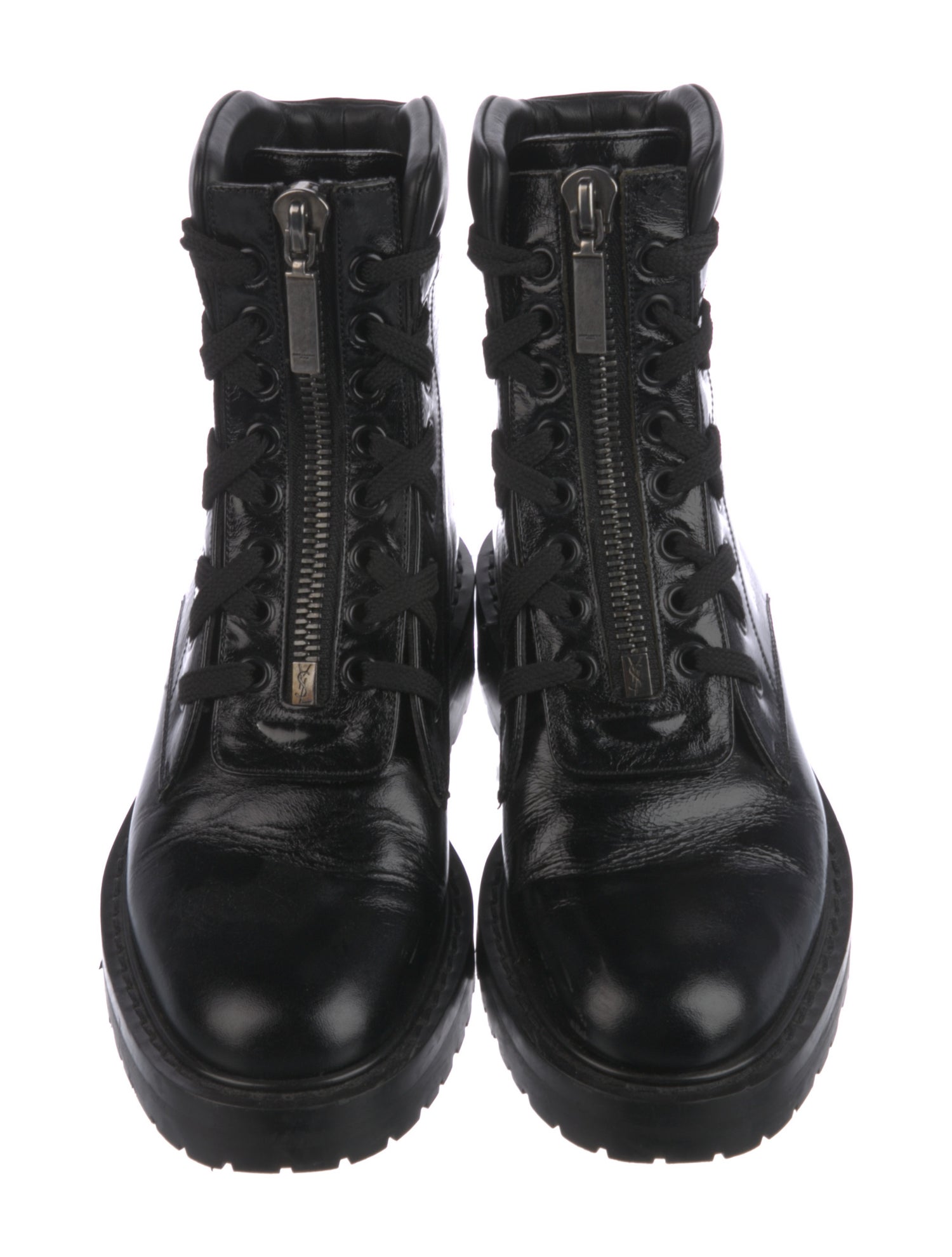Saint Laurent Leather Combat Boots