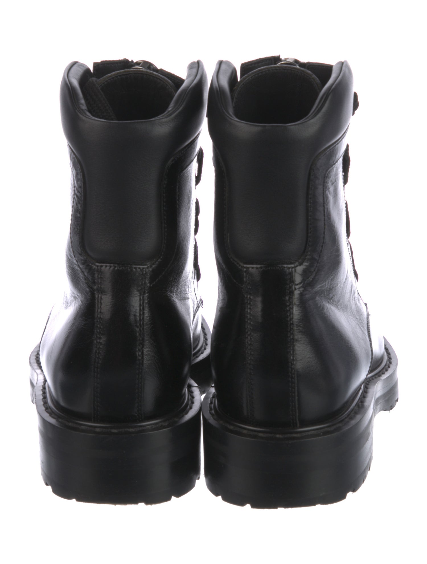 Saint Laurent Leather Combat Boots