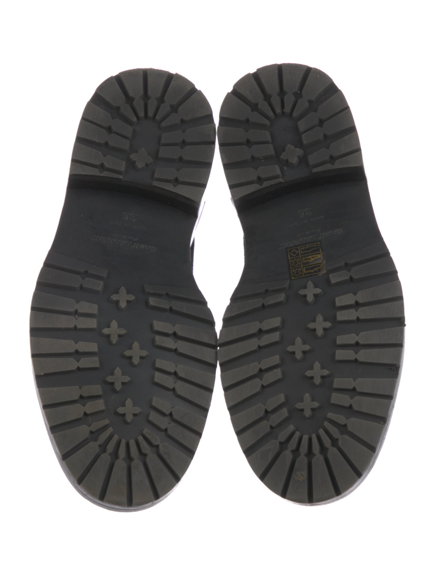 Saint Laurent Leather Combat Boots