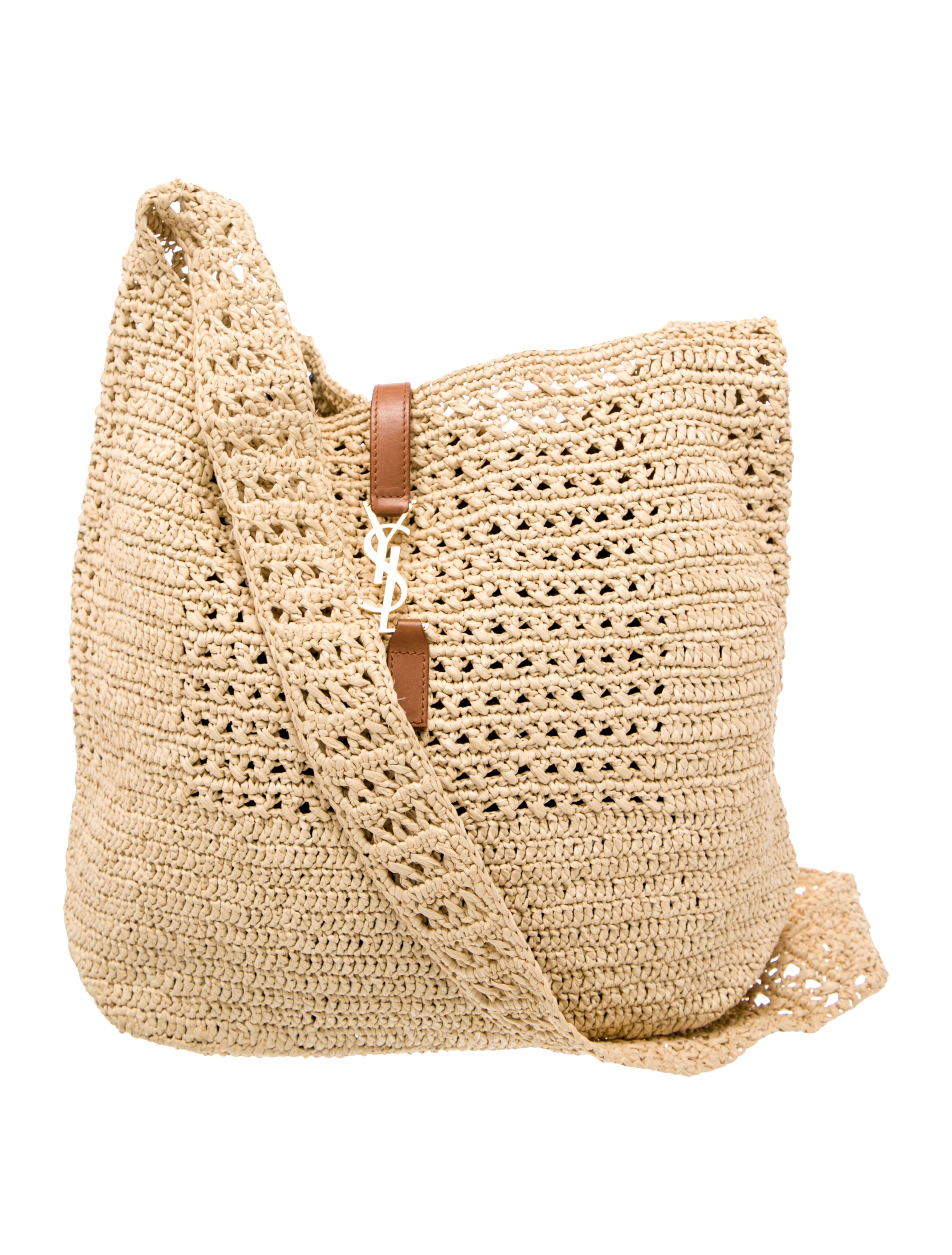 Saint Laurent Raffia Raffia Crossbody Bag Medium 2022