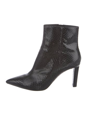 Saint Laurent Leather Animal Print Boots