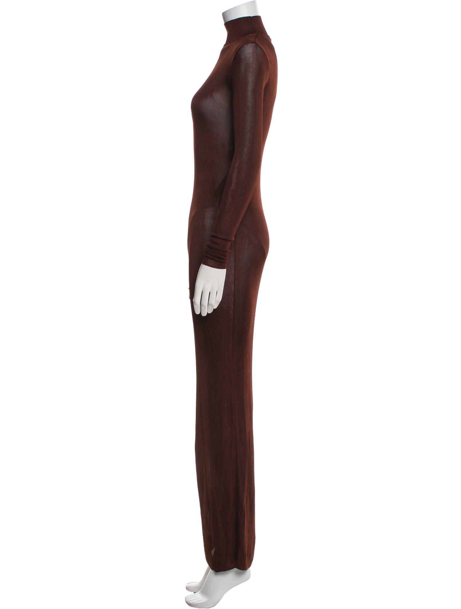 Saint Laurent Turtleneck Long Dress