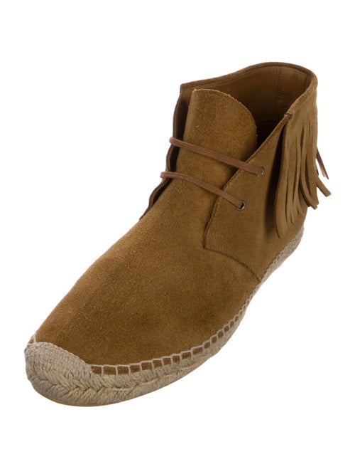 Saint Laurent Suede Lace-Up Boots