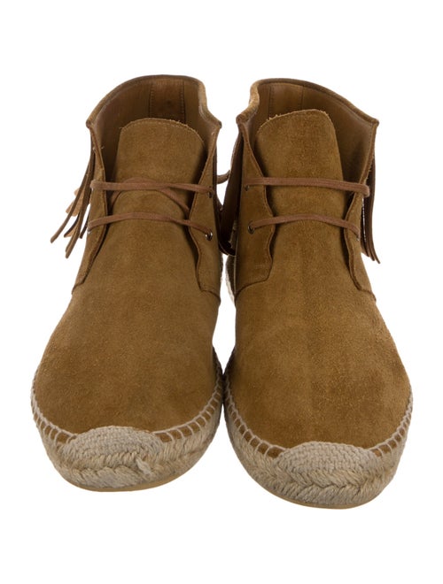 Saint Laurent Suede Lace-Up Boots