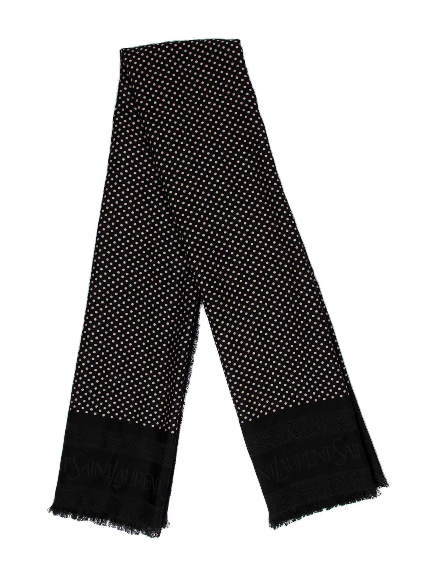 Saint Laurent Wool Printed Scarf