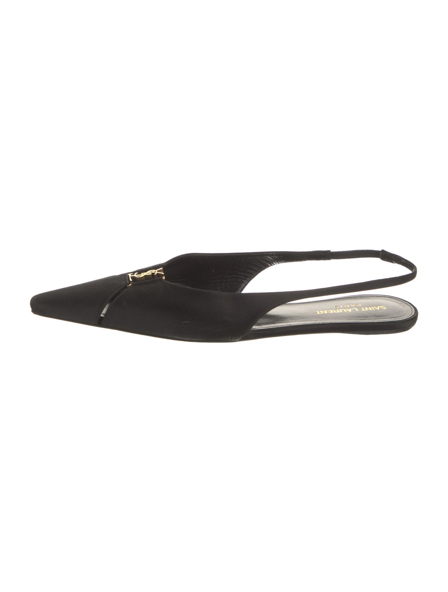 Saint Laurent Satin Slingback Flats