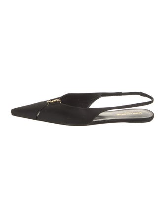 Saint Laurent Satin Slingback Flats