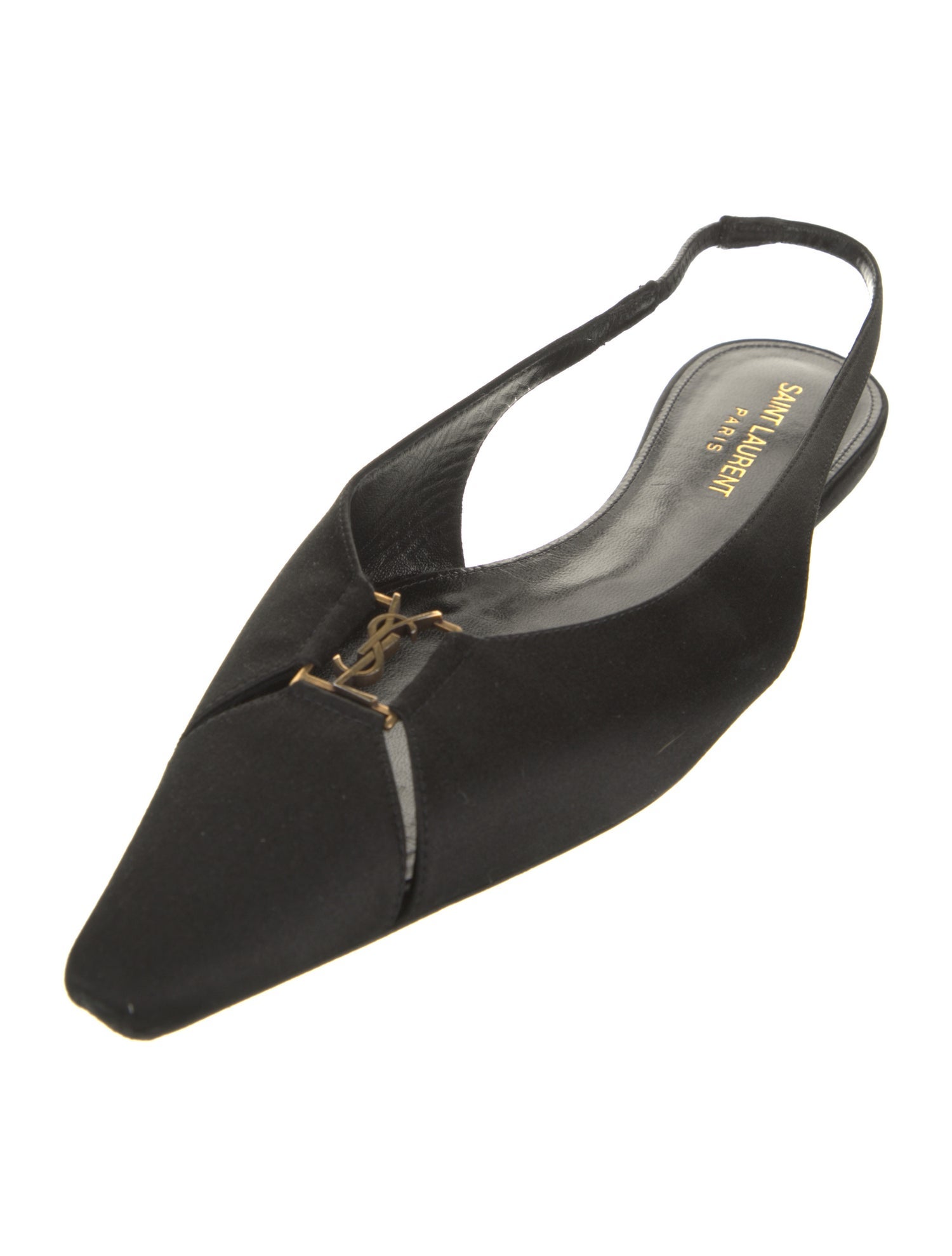 Saint Laurent Satin Slingback Flats