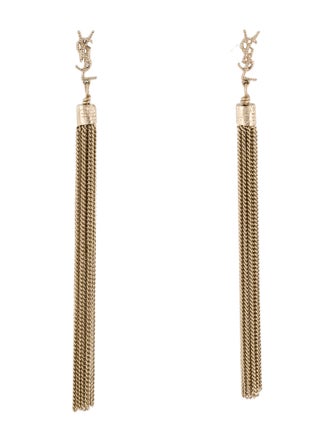 Saint Laurent Chain Tassel Earrings