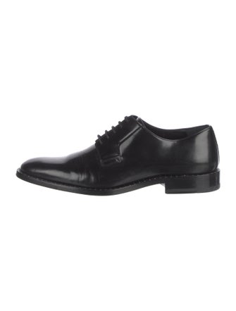 Saint Laurent Leather Studded Accents Oxfords