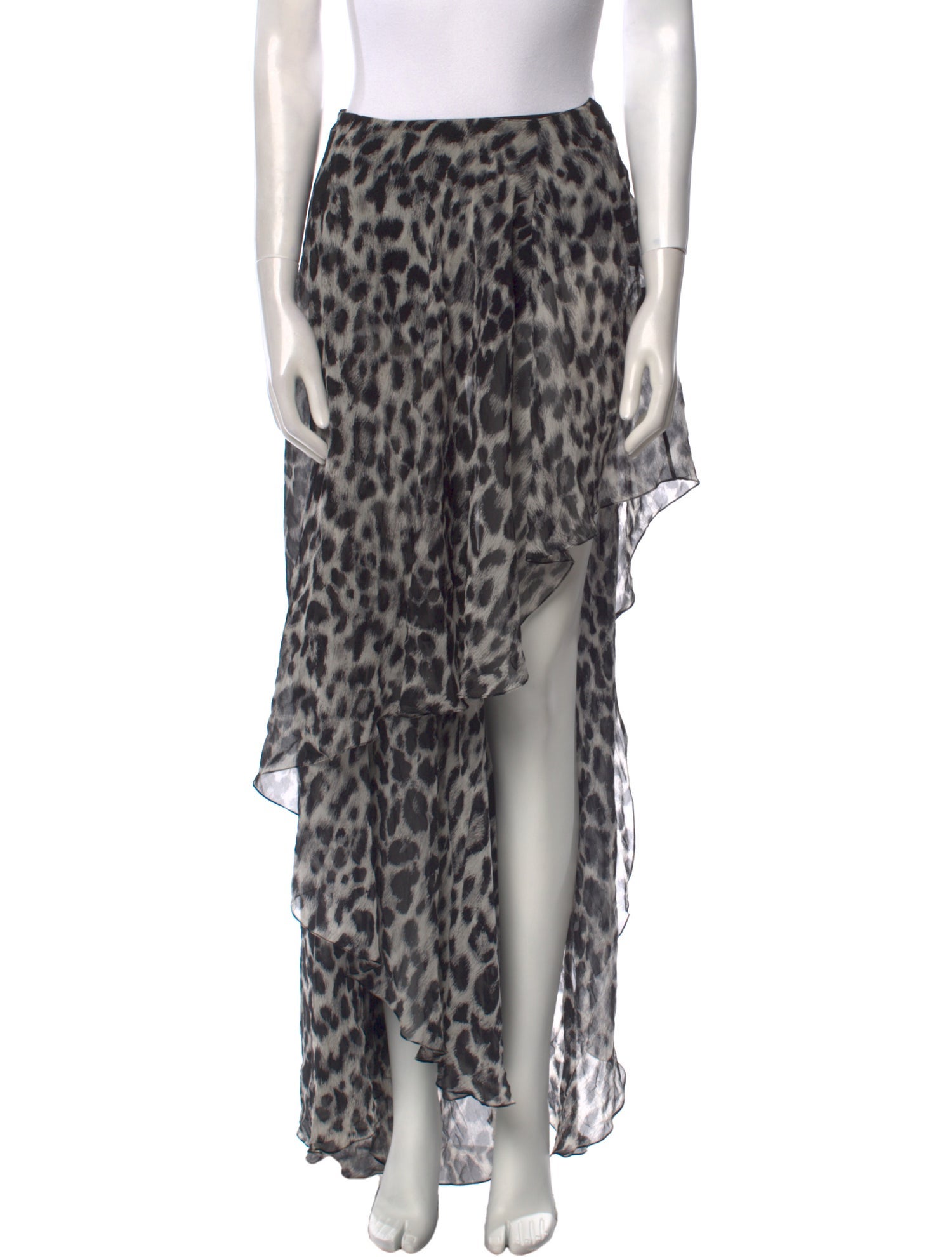 Saint Laurent Silk Long Skirt