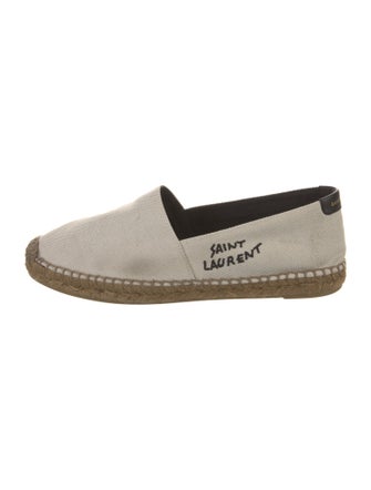Saint Laurent Canvas Whipstitch Trim Espadrilles