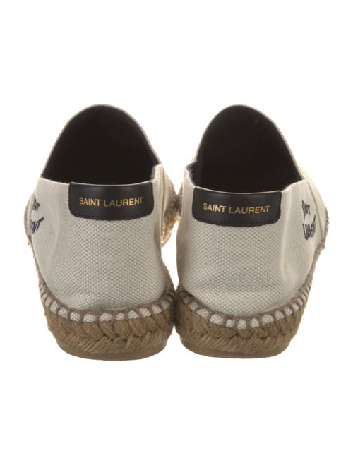 Saint Laurent Canvas Whipstitch Trim Espadrilles