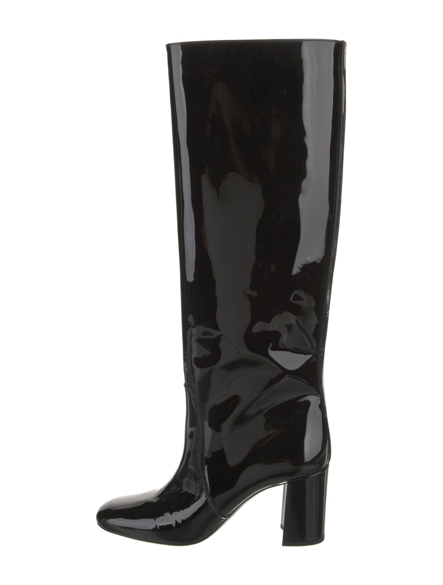 Saint Laurent Patent Leather Riding Boots