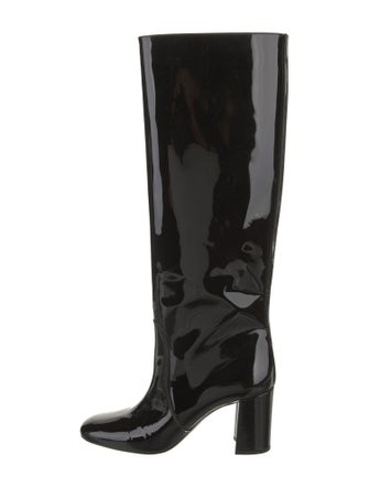 Saint Laurent Patent Leather Riding Boots