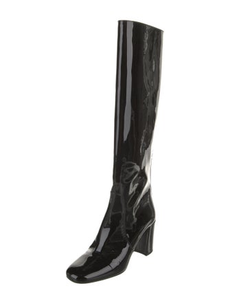 Saint Laurent Patent Leather Riding Boots
