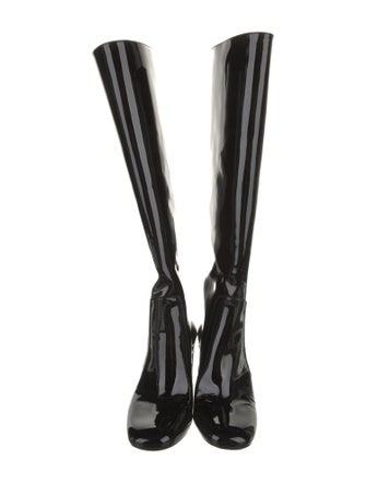 Saint Laurent Patent Leather Riding Boots