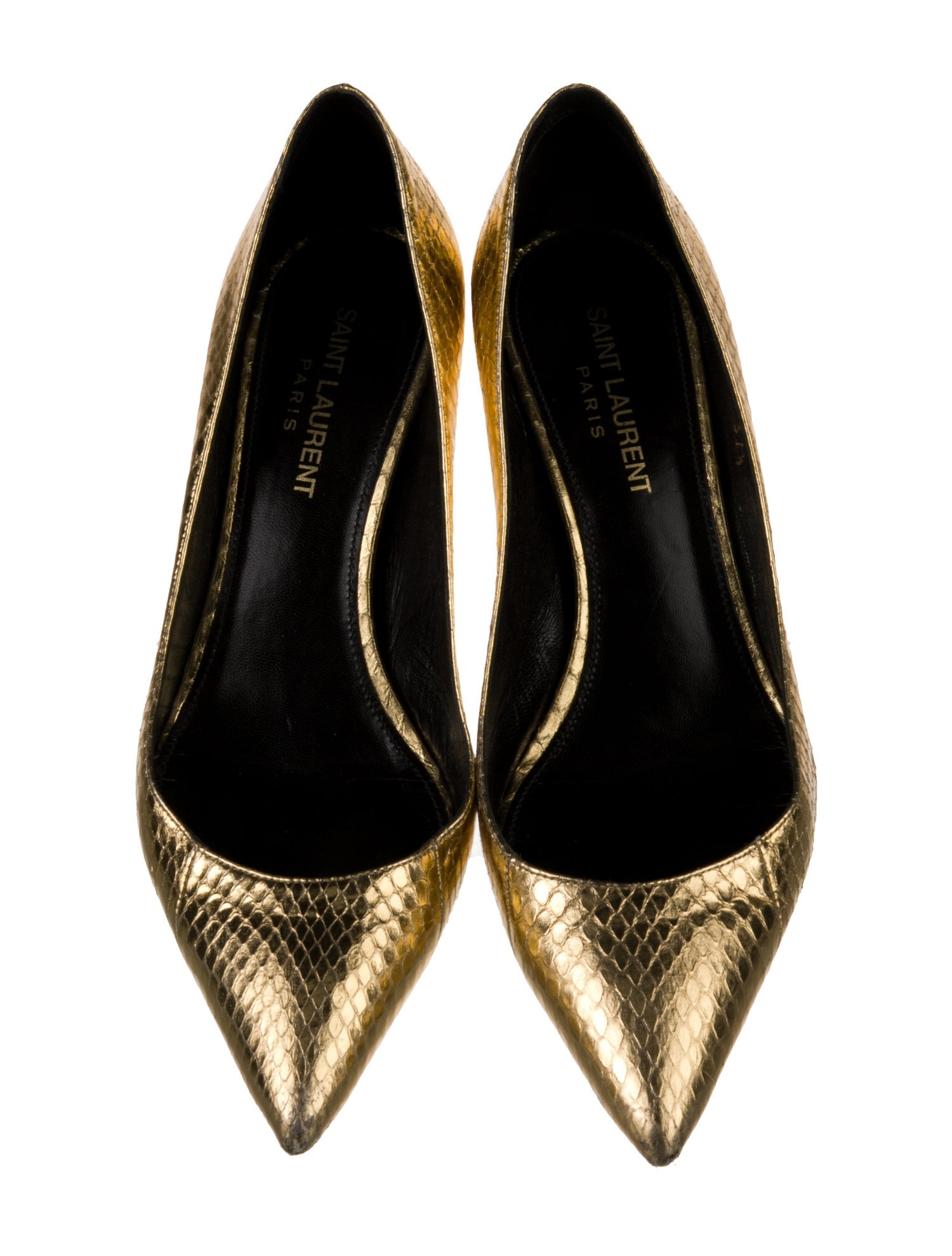 Saint Laurent Leather Animal Print Pumps
