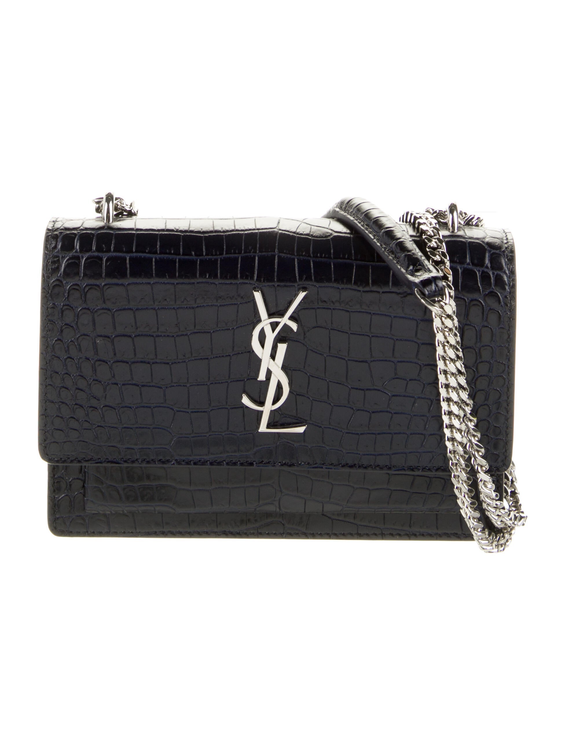Saint Laurent Embossed Sunset Wallet On Chain