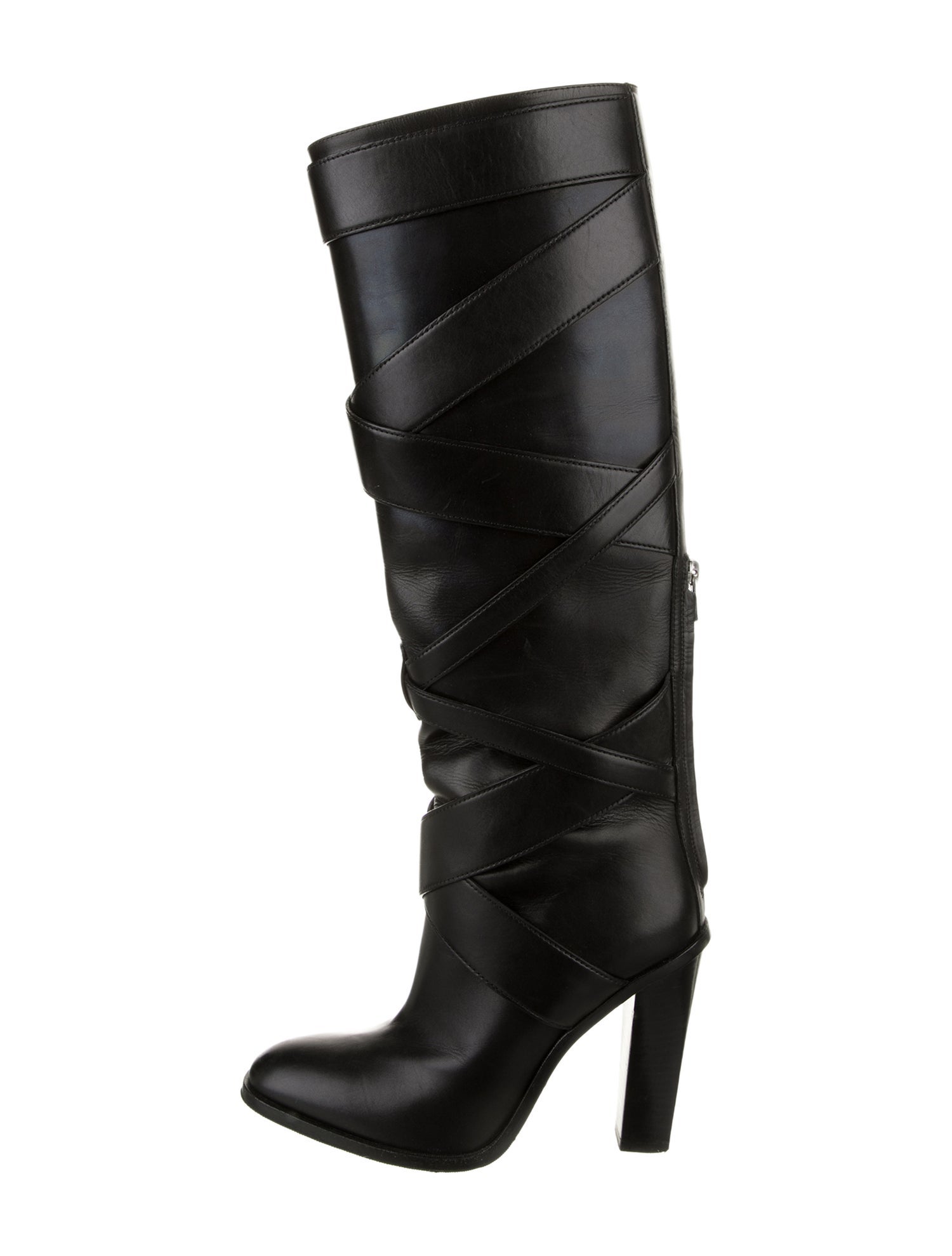 Saint Laurent Leather Slouch Boots
