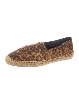 Saint Laurent Suede Animal Print Espadrilles