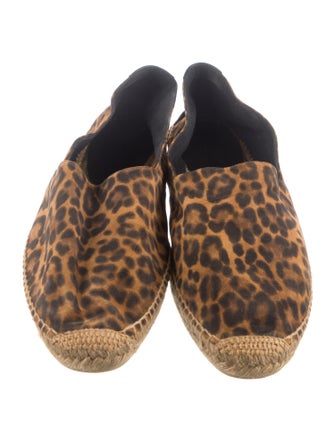 Saint Laurent Suede Animal Print Espadrilles