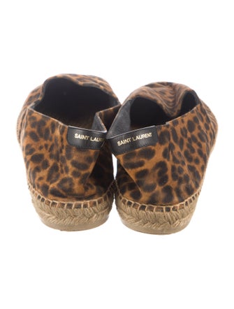 Saint Laurent Suede Animal Print Espadrilles